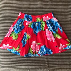 Vibrant Red Coral Mini Skirt